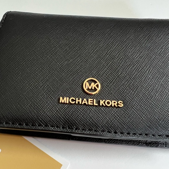 NWT MICHAEL KORS JEST SET CHARM SMALL FLAP ID CARD CASE LEATHER - Picture 4 of 13